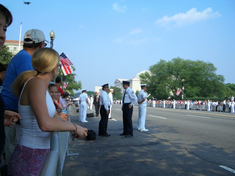 Secret Service agents were also patroling the streets.